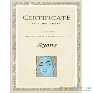 Fig. 3.0.03: The Crown Awakening (2013), an original Citrinitas vision where the Blue Face of the Celestial Spirit certifies the practitioner as the Ayana path.