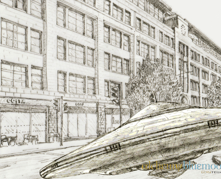 Fig. 6.0.22: The Assimilation (2026), representing the Somatic Landing and the irreversible integration of high-frequency intelligence into the urban landscape.