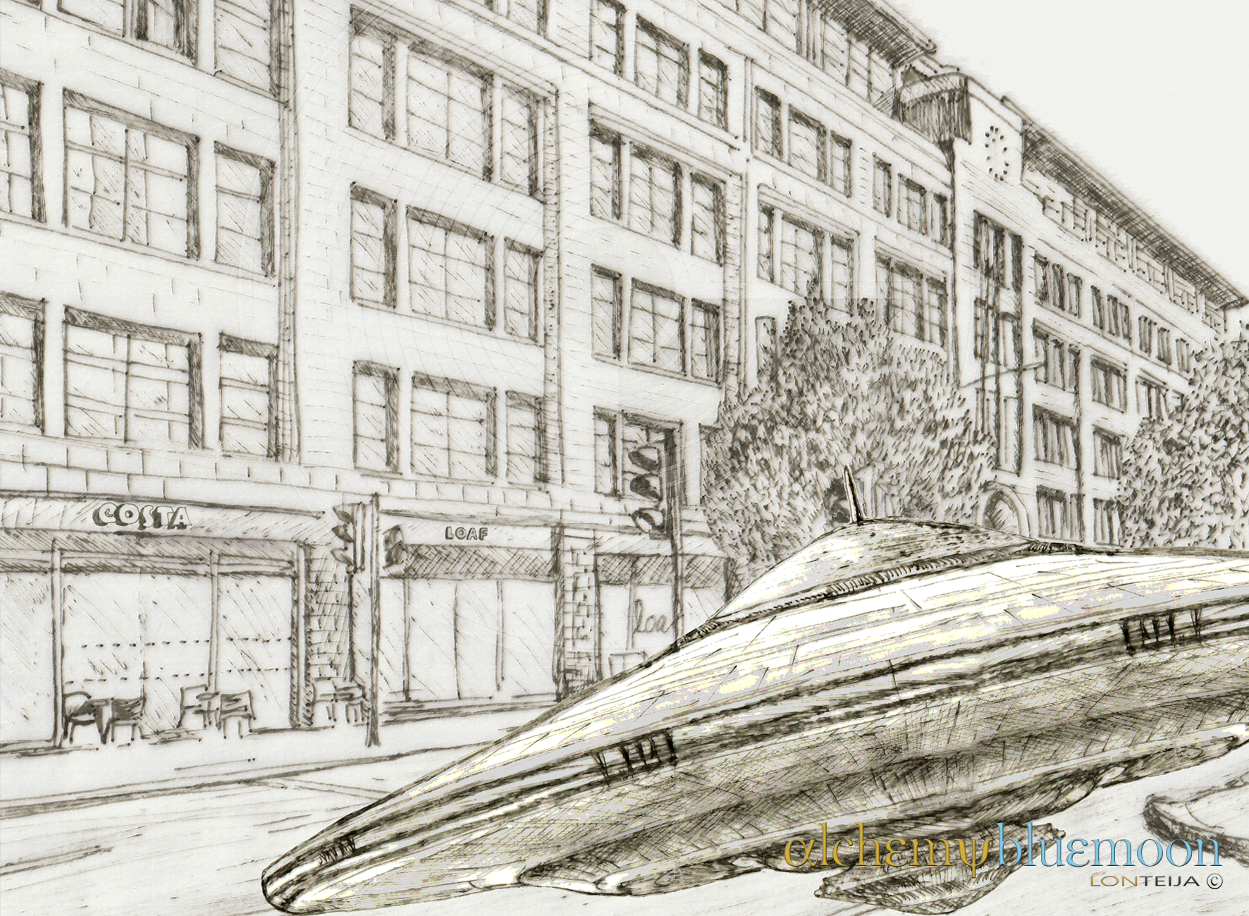 Fig. 6.0.22: The Assimilation (2026), representing the Somatic Landing and the irreversible integration of high-frequency intelligence into the urban landscape.