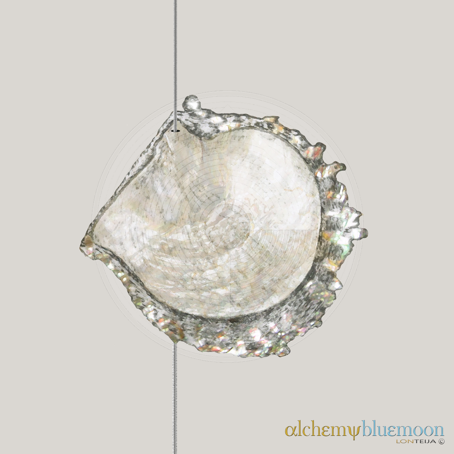 Fig. 5.4.03: The Ontological Ornament (2015), representing the Plumb Line of the Absolute and the soul’s structural alignment with the vertical Axis Mundi.