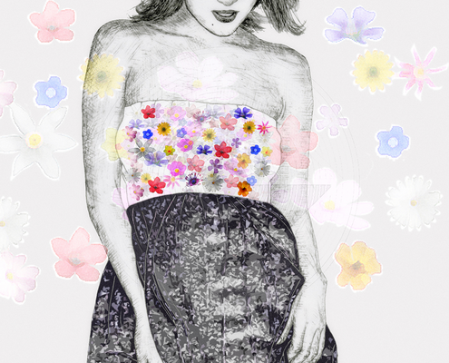 Fig. 5.1.01: Magical Dress (2015). Representing the early Multiplicatio of the heart-force following the Citrinitas conjunction, expressed as a radiant blooming.