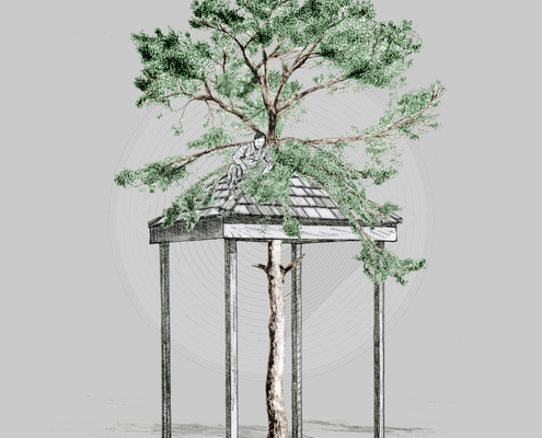 Fig. 6.0.01: The Temple of Maitreya (2016). Representing fixatio and exaltatio, where the infinite Tree of Life is fixed into a terrestrial frame and ennobled by the presence of the Radiant Buddha.