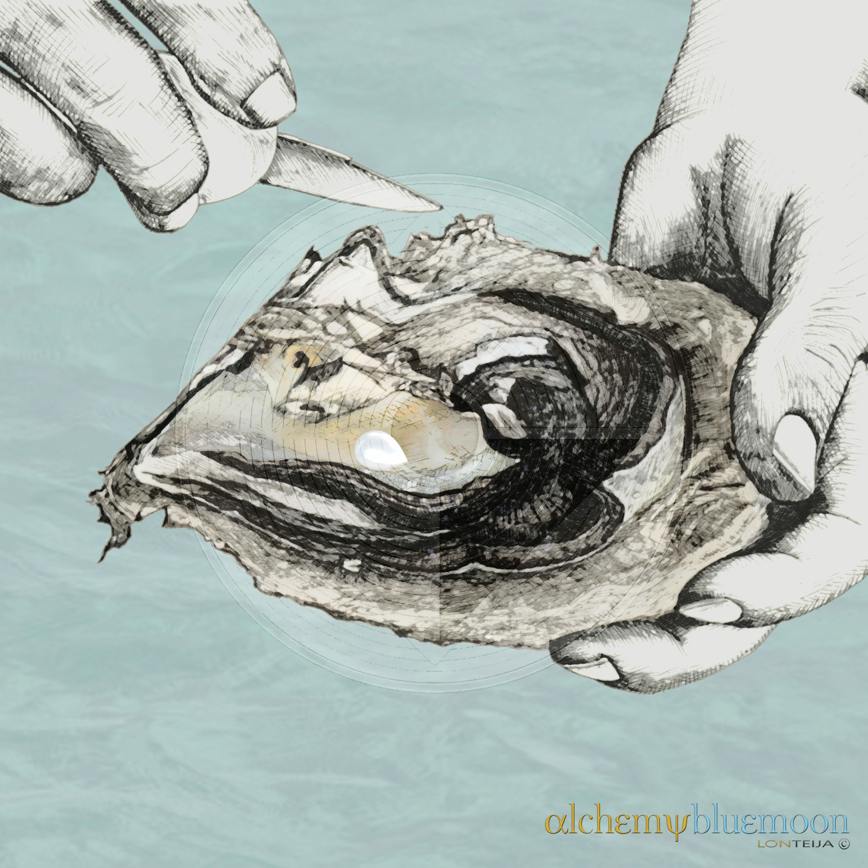 Fig. 6.0.10: The Pearl of Great Price (2017), representing the Final Ontological Stitch and the retrieval of the unshakeable essence into the biological substrate.