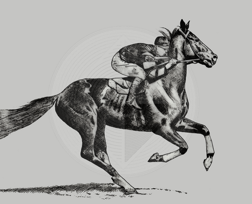Fig. 5.1.08: The Lightning Heart (2015). Representing circulatio and Volatilisation, where Phar Lap’s high-speed racing transforms the heart-force into spirit.