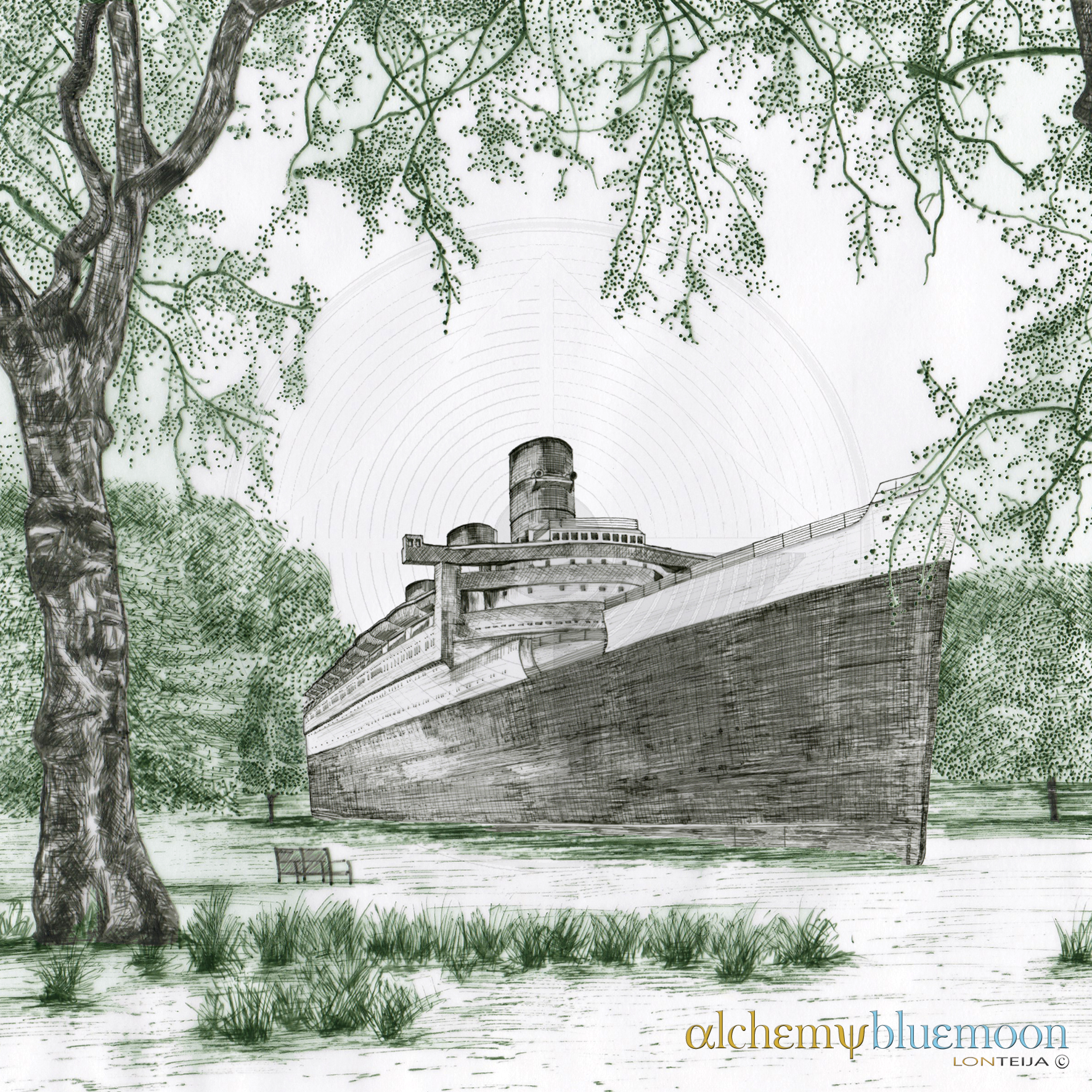 Fig. 5.6.09: The Queen Mary (2016), representing the Queen Docking and the landing of the celestial vessel into the biological fabric of the Anima Mundi.