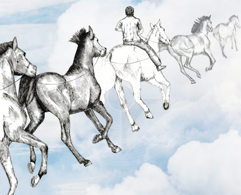 Fig. 3.0.01: The Procession of Sophie (2013). Representing the First Greater Sublimatio, where the instinctual self is purified by air to become a spiritual chariot.