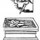 Rosarium Philosophorum. A small human soul ascending into the clouds a second time from the mouth of a winged, two-headed hermaphrodite lying inside a stone tomb.