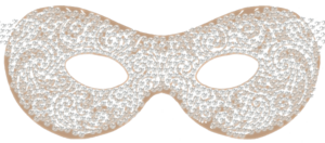 Fig. 5.7.15: The Controlled Descent: The Sacred Mask. Covered in a dense, orderly grid of luminous, pearl-like points of crystal light.