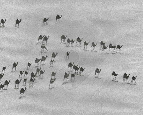 Fig. 5.6.05: Songlines of the Absolute (2016), illustrating the Ontological Inversion where personal history is recognized as a secondary shadow to the soul’s luminous frequency.