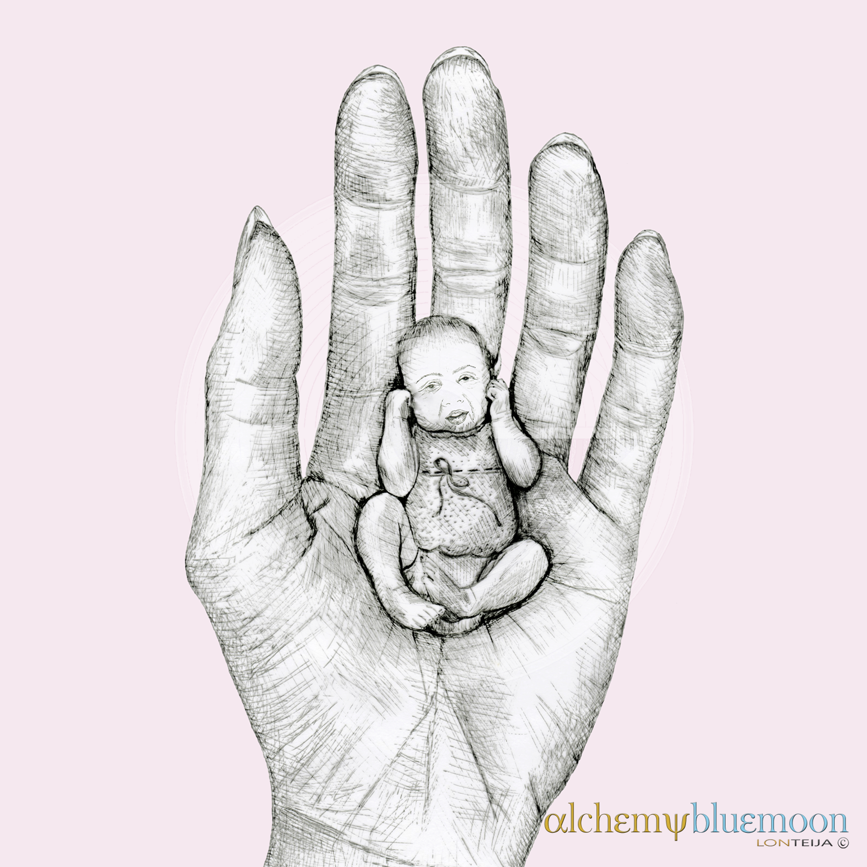 Fig. 6.0.05: The Timeless Infant (2016). Representing the Distillation of the Diamond Pearl, where ancient wisdom and newborn innocence condense into a single point.